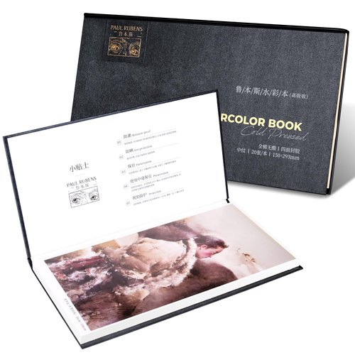 Paul Rubens Watercolor Block,100% Cotton Watercolor Paper Pad,300gsm/140lb, Acid-Free, 20 Sheets Cold Press for Watercolor Painting and Wet Media with Easy Block Binding, 11.54 * 5.91 Inches