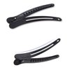 12 Pcs Matt Black Styling Hair Clips Plastic Alligator Hair Clips Professional Hair Clamp for Salon Hair Styling Sectioning (Small)