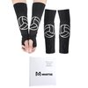 Minatee Volleyball Arm Sleeves Passing Hitting Forearm Sleeves with Protection Pads and Thumb Hole Padded Volleyball Sleeves (1 Pair, 12 Inch)