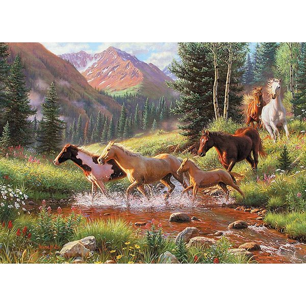 Cobble Hill 1000 Piece Puzzle - Mountain Thunder - Sample Poster Included