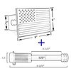 American Flag Metal Trailer Hitch Cover for 2 inch Receivers（with 5/8-Inch Pin Diameter Trailer Hitch Lock ） (Black)