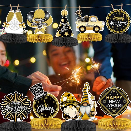 New Years Centerpieces for Table New Years Decorations 2025 New Years Eve Party Supplies 2025 2025 New Years Eve Decorations Happy New Year Decorations