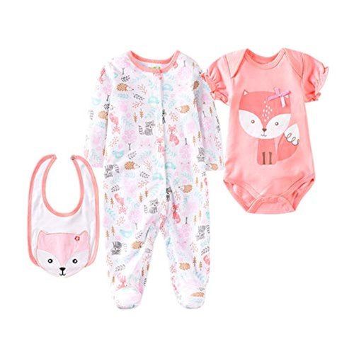Reborn Girl Doll Clothes Red Fox Suit for 20- 22 inch Reborn Baby Doll Matching Outfit Accessories 3pcs