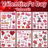 6 Sheets Valentine's Day Temporary Tattoos for Kids Women, Valentine's Day Party Supplies Red Heart Love Lip Cupid Fake Tattoos Valentine’s Day Party Favors Stickers Party Games Gifts Decorations