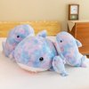 Plush Rainbow Shark Stuffed Animal Colorful Shark Hugging Pillow Shark Plushies Throw Pillow Shark Anime Gift for Kids and Lovers in Birthday,Valentine's Day,Christmas (11-Inch)
