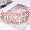 Exacoo Rose Gold Tiara Wedding Tiaras and Crowns for Women Rhinestone Queen Tiara for Women Princess Crown Birthday Tiara Headbands for Wedding Prom Bridal Party Halloween Costume Christmas