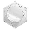 Sovenny 5 Pieces Acrylic Hexagon Display Stand Holder for Softball Golf Tennis Ball Baseball Marbles Egg Sphere Puzzle Balls (L)