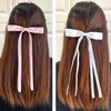 Aimin Hair 10pcs Satin Hair Bows Clips For Women and Girls, Hair Ribbon Hair Bows With Long Tail (Mixed 4 color)