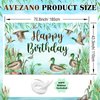 Avezano Mallard Duck Birthday Banner Mallard Duck Theme Happy Birthday Party Decorations Duck Hunting Birthday Party Supplies Party Decor Banner 70.8 x 43.3 Inch
