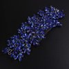 JWICOS Crystal Bride Wedding Hair Comg Bridal Hair Comb Hair Clip Flower Wedding Hair Accessories for Women and Girls (Blue)