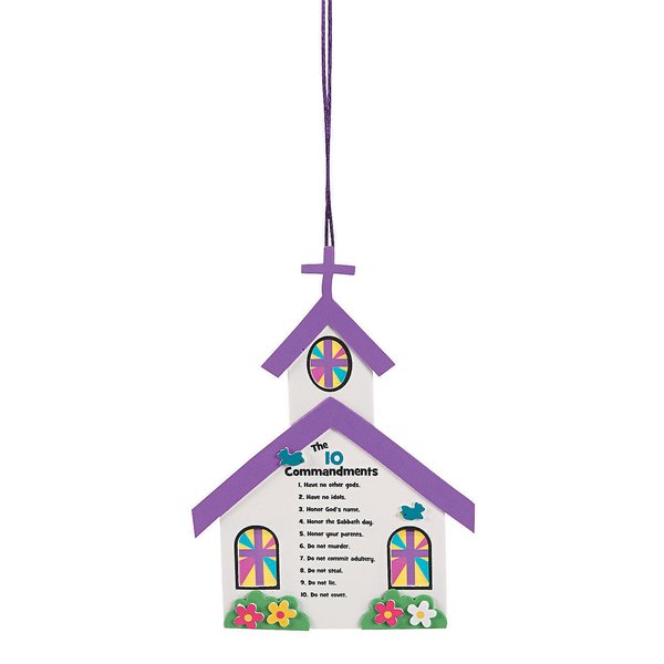 Fun Express 10 Commandments for Kids Craft Kit - Crafts for Kids and Fun Home Activities - VBS Vacation Bible School Supplies/Decor