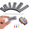 73Pcs(6Sets) Terminal Block Set, 6Pcs 4 Positions 600V 15A Dual Row Screw Terminal Strip Block + 6Pcs Pre-Insulated Terminals Barrier Strip + 60Pcs Insulated Fork Wire Connector by CGele…