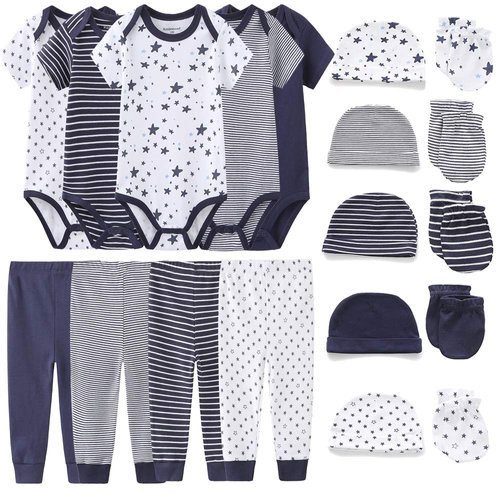 Kiddiezoom Unisex Newborn Clothes Accessories Set Giftset Clothing Set 19-Piece