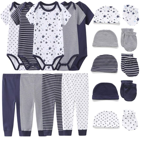 Kiddiezoom Unisex Newborn Clothes Accessories Set Giftset Clothing Set 19-Piece