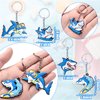MTLEE Shark Keychains for Backpacks 8 Style Shark Key Ring Cute Shark Under the Sea Party Favors for Sea Birthday Party Supplies Rewards Carnival Prizes Set Gifts for People(24 Pcs)