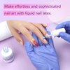 SAVILAND Liquid Latex for Nails, 15ML Latex Nail Polish Barrier Peel Off - Latex Tape Peel Off for Nails Cuticle Guard Skin Barrier Protector Nail Latex with Tweezers for Home DIY Nail Art Salon