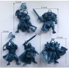 Fantasy Battles Creature Mini Action Figure Playset- Wariors 2 ʺ Fantasy Figures - XL 1/32nd Scale DND 5 pcs Characters Accessories RPGs and Soldiers