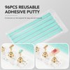 GAOY 2Pcs Magnetic Nail Stand, Acrylic Nail Art Practice Press on Nails Display Stand Holder with 96Pcs Reusable Adhesive Putty for Home DIY & Salon Use Manicure Tools, Golden & Silver