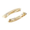MAHAVIMOKSA Gold French Barrette Hair Clips for DIY Craft Project (100mm/4"-10pcs)