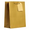 JILLSON & ROBERTS 6-Count Medium 8" x 10" x 4" All-Occasion Gift Bags Available in 20 Solid Colors, Gold Matte
