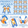 MTLEE 9 Pcs 7.5 Inch Blue Softball Ribbon Hair Bows Cheer Hair Bows Elastic Scrunchies Hair Bands Cheerleader Bows Volleyball Sports Ball Ponytail Holder Sport Hair Accessories for Girl Player