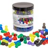 120 Pieces Game Pawns,Game Pieces for Board Games,Plastic Tokens Board Game Accessories with Portable Box(Translucent,6 Colors)
