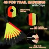 Copkim 24 Pcs High Visibility Trail Markers for Tree Reflective Trail Markers Trail Markers with Clips Hunting Reflector Trail Markers for Tree Stand Hunting Outdoor Hiking Hunting Camping