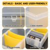 REAQUE 4Pcs Plastic Trading Card Storage Box, Holds 2400+ Unsleeved Cards with 4 Dividers, Organizer for MTG, PTCG, YGO, CCG, and Sports Card Collections