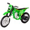 gogogomoto Small Dirt Bike Toy Green, 1:8 Scale Collector Die-Cast Motorcycle Ornaments with Foot Support, Christmas Unisex Gift