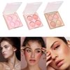 Matte Blush Powder Palette, Blending Mood Cheek, 4 Blendable Shades Korean Fairy Pink Blusher in Lightweight Smooth Powder, Vegan Makeup (Strawberry 1#, 1.84 ounces)