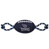 Pets First NFL Tennessee Titans Football Dog Toy, Tough Quality Nylon Materials, Strong Pull Ropes, Inner Squeaker, NFL Team Color