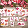 Konsait Pink Christmas Temporary Tattoos, 96Pcs Santa Star Gingerbread Snowflake Christmas Tattoos, Pink Christmas Decorations Tattoos Christmas Goodie Bag Stuffers,Christmas Party Favors