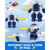 Super Wings 5" Transforming Paul Airplane Toys Vehicle, Action Figure, Plane to Robot, Suitable 3 4 5 year old Preschool Kids, Fun Plane Toys for Boys and Girls, Birthday Gifts, Blue