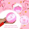 Jexine 24 Pcs Mini Beach Balls Flamingo Party Pack, 5 Inch Inflatable Pink Beach Ball Flamingo Toy in Bulk for Teens Adults Pool Luau Party Supplies Decorations