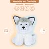 SuzziPals Warmable Husky Stuffed Animal, Microwavable Heating Pads for Cramps & Pain Relief, Microwavable Stuffed Animals with Lavender Scent, Dog Plush Toys for Companion, Stuffed Puppy Dog Gifts