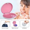 ARGOMAX Aligner Case, Retainer Case, Braces Box, 1 Piece Orthodontic Box (White + Rose Red Silicone).
