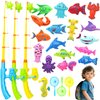 AuntyFey Magnetic Fishing Game for Kids 3-5 Includes 3 Toddler Baby Fishing Pole 3-5 6-10 Years Old, Toddler Fishing Game for Kids 3-5, Fishing Toy for Kids 3-5 8-12, Water Table Accessories Bath Toy