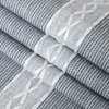 Farmhouse Braided Striped Table Runner Rustic Embroidery Coffee Table Runners for Decorations Weddings Holiday Grey 13x72inch