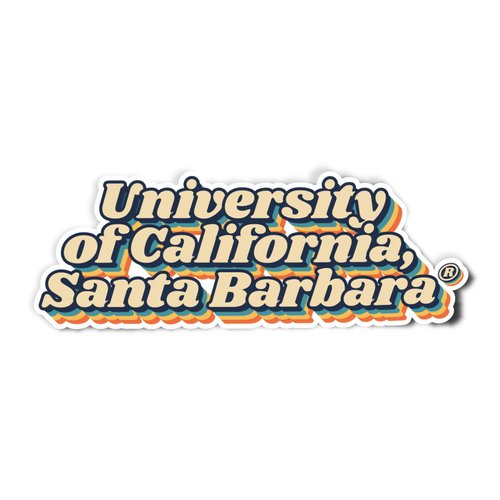 Desert Cactus University of California Santa Barbara Gauchos Vinyl Decal Laptop Water Bottle Car Scrapbook (70's Name Sticker)
