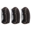 Elandy 3PCS Hair Bun Invisible False Hair Clip Bump It Up Volume Hair Base Fluffy Hair Pad Styling Insert Tool for Women Girls Dark Brown