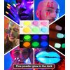 Temporary Glitter Tattoo Kit for Kids makeup,30 Body Glitter,3 Glitter Glue,5 Sheets Tattoos Stencil,5 Pcs Makeup Brush,6 Fluorescent Powder,Rhinestone Stickers,Holiday,Party,Nail Art