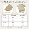 Full Shine Genius Weft Extensions Straight Human Hair 18 Inch 50G Blonde Human Hair Extensions Sew In Invisible Hair Extensions Real Human Hair Sew In Weft Hair Extensions Human Hair Hand Tied Hair