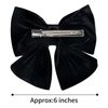 Velvet Hair Bows Girls 6" 2PCS Big Black Fall bow Alligator Clips for Toddler Hair Clips Toddlers Teens Kids Accessories