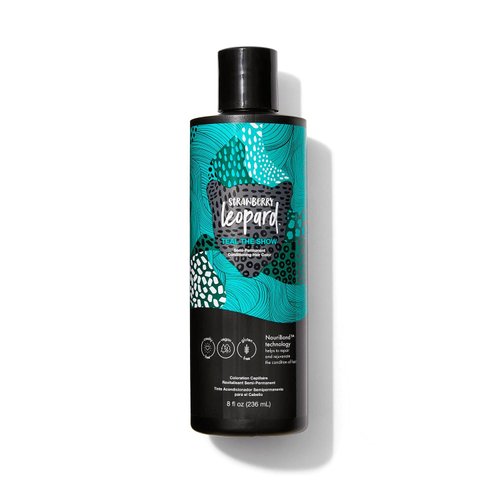 Strawberry Leopard Teal the Show Semi Permanent Conditioning Hair Color, All Hair Types & Textures, Vegan, Gluten, Cruelty-Free, 8 Fl. Oz.