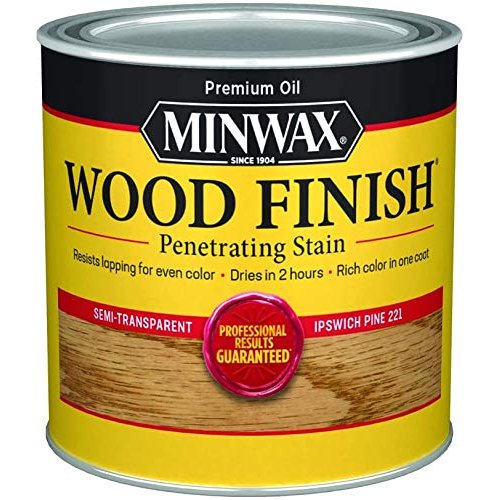 Minwax 22210 1/2 Pint Ipswich Pine Wood Finish Interior Wood Stain