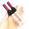 Healthcom 10 Pcs 5ml Empty Clear Wine Shaped Lip Gloss Tube Plastic Mini Refillable Lipgloss Bottles Container Lip Glaze Tube Vials DIY Makeup Liquid Lipstick Bottle Container Red Lid Cosmetic Tube