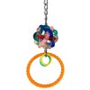 Bonka Bird Toys 1874 Wibbly Ring 5" High by 5" Wide, Small Parrot Tug Forage Cage Toy, Parrotlet, Budgie, Lories, and Similar Birds