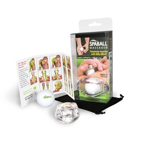 SPABALL Golf Ball Deep Tissue Massager-The Best Massage Techniques to Relieve Stress-Tension-Sore Muscle Spasms-Back-Neck-Calf and Shoulder Pain Trigger Point Relief