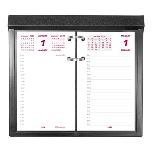 Brownline 2024 Daily Desk Calendar Refill, 12 Months, January to December, 6" x 3.5" (C2R-24)
