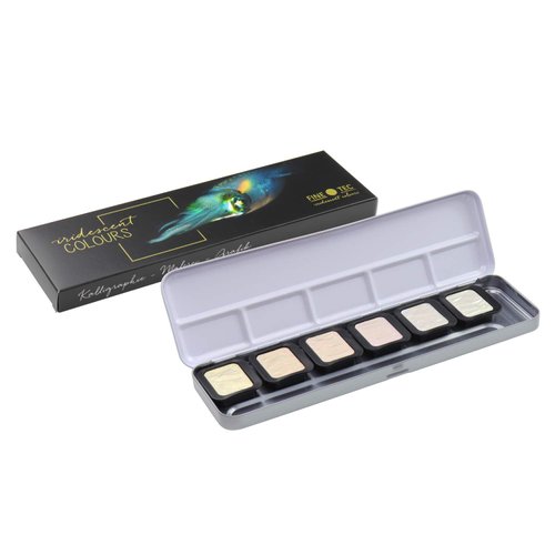 Finetec, Artist Pearlescent, F5600, Watercolor Paint, Assorted Pearlescent Colors - 24 Color Set